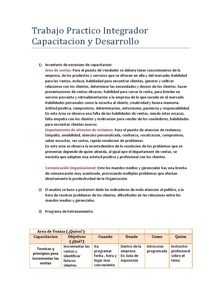 Capacitación en Ventas y Atención al Cliente | PDF | Cognición ...