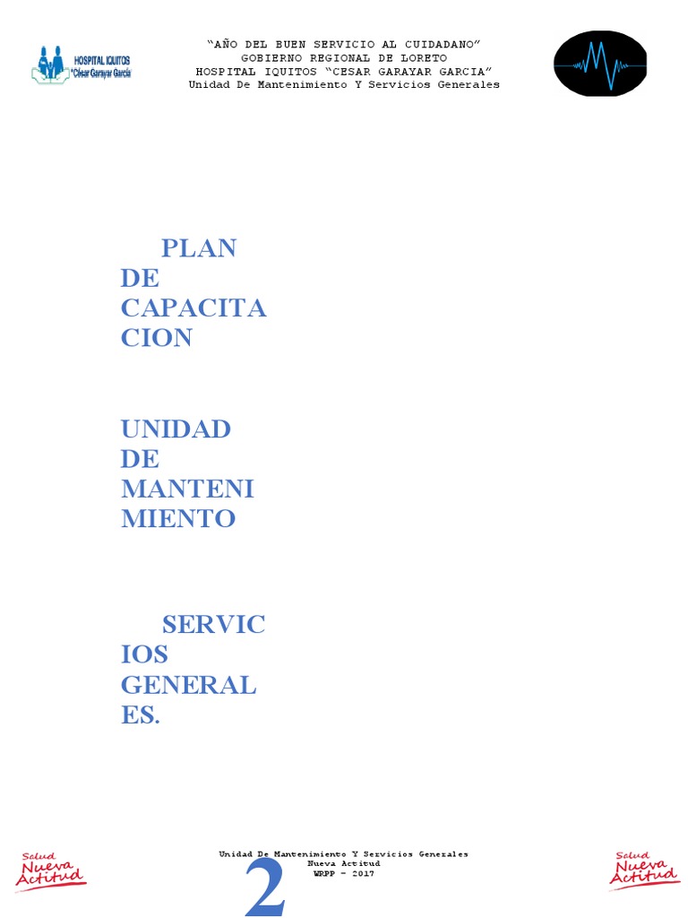 Plan de Capacitacion | PDF | Hospital | Gestión de recursos humanos