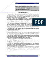 IES 2007 General Ability Test