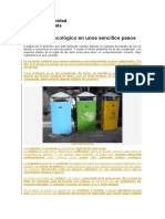 5 Minutos. Ambiente. Como Ser Ecològico en Unos Sencillos Pasos.