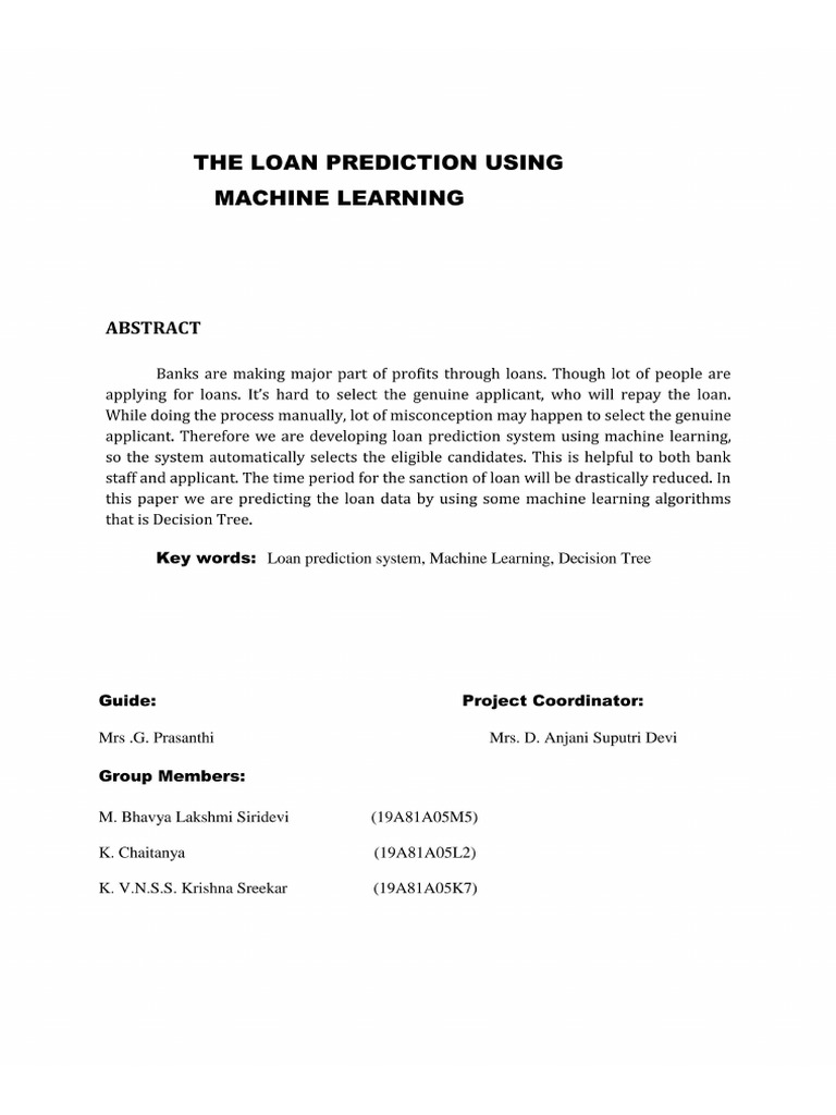 Loan Abstract PDF
