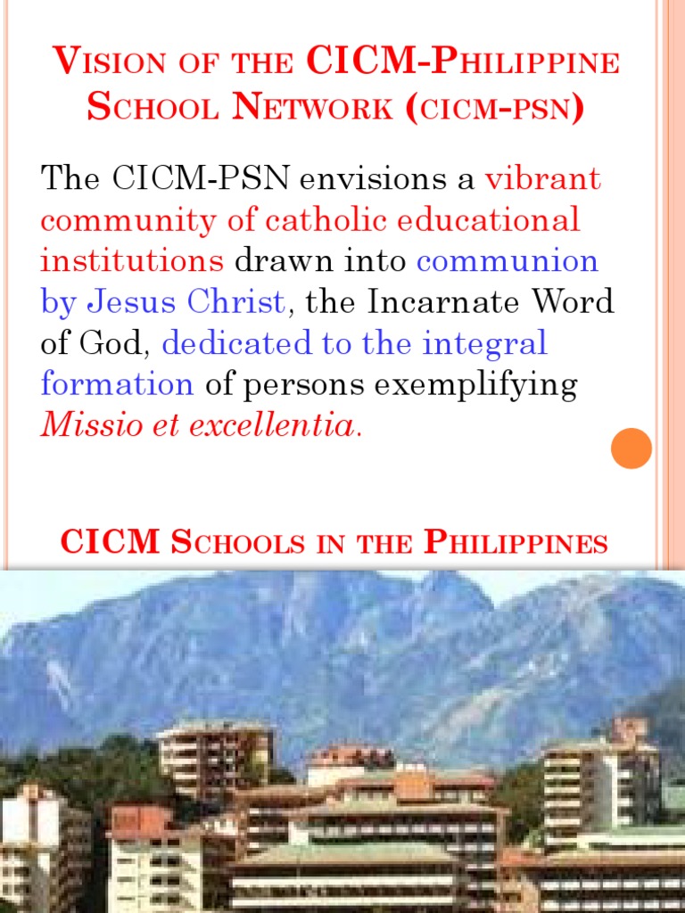 Vision and Mission of CICM Schools | PDF | Christian Mission | Catholic ...
