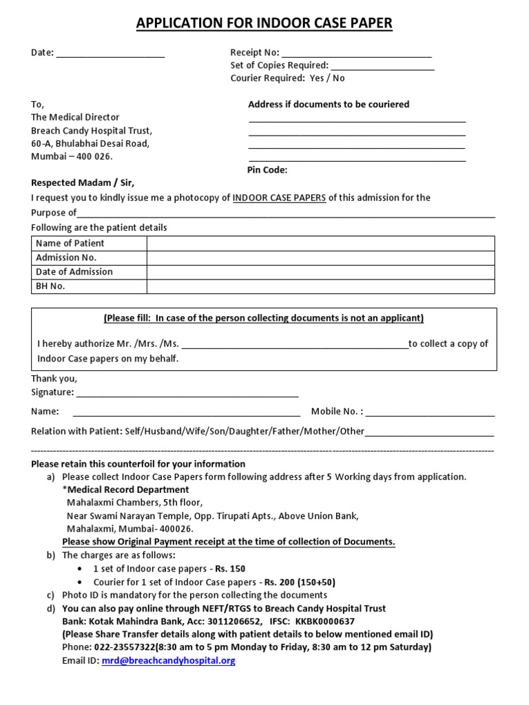 Application For Indoor Case Paper | PDF | Service Industries