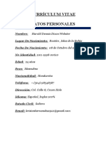 Currículum Vitae Datos Personales