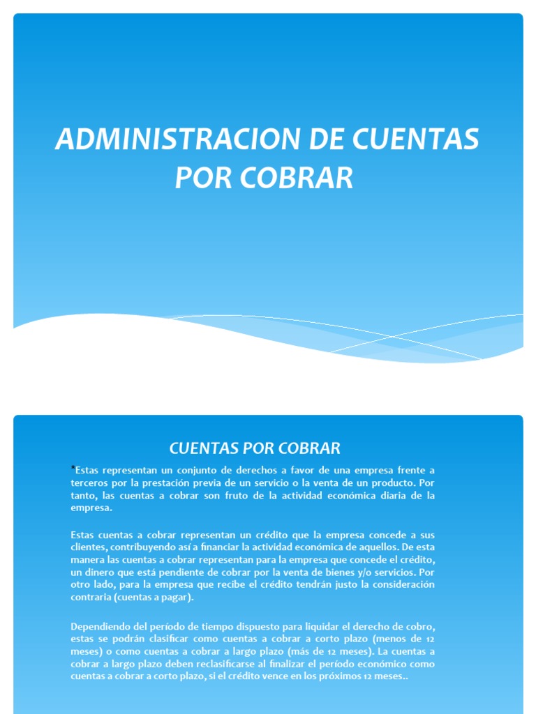 Administracion de Cuentas Por Cobrar | PDF