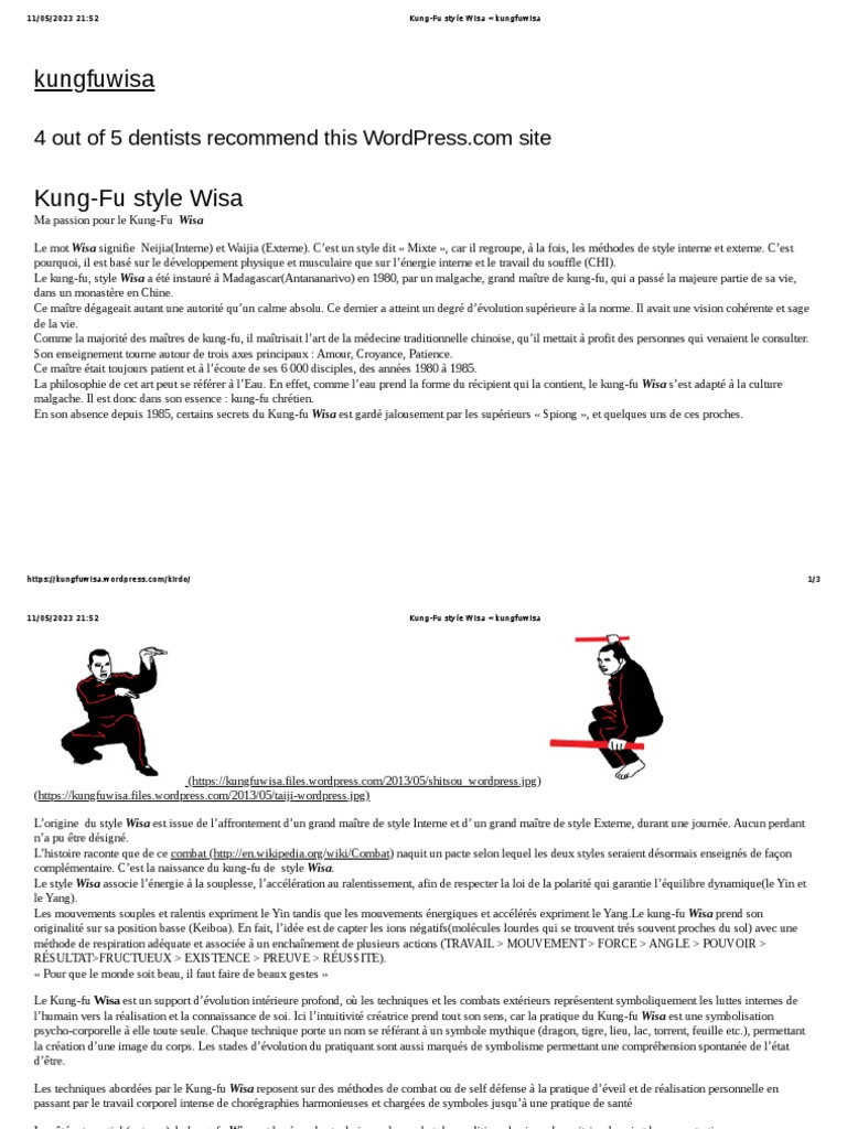 Introduction au Kung-Fu Wisa | PDF | Arts martiaux chinois | Yin et yang