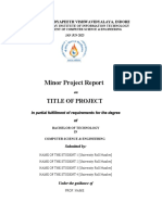 Minor Project Report on Title of Project