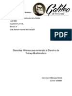 Garantías Mínimas Que Contempla El Derecho de Trabajo Guatemalteco