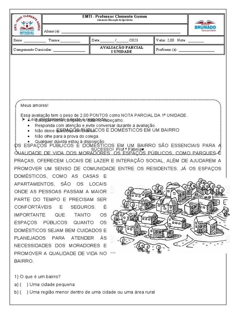 AVP - 3° ANO - HISTÓRIA | PDF