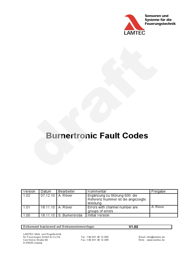 Copia de BT300 Fault Codes PDF PDF Combustion Detector (Radio)