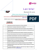 Lan Bila!: Ekainak 23 Junio