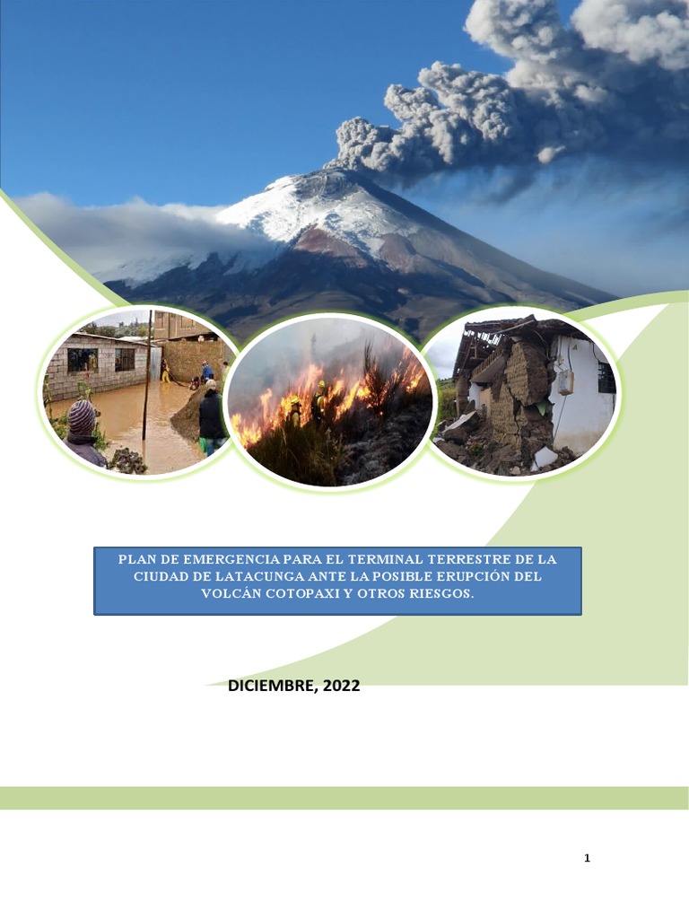 Plan de Emergencia Volcán Cotopaxi | PDF | Volcán | Tipos de erupciones ...