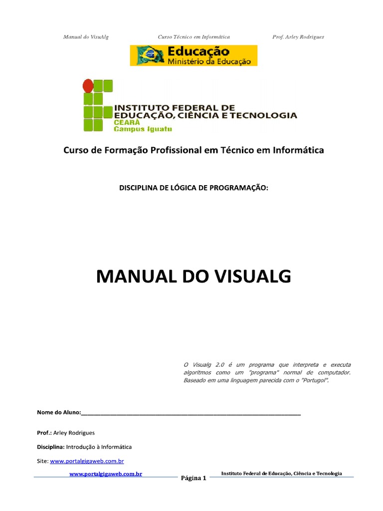 Manual do Visualg.pdf | PDF