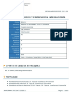 Programa - Docente ASIGNATURA COMERCIO Y FINANCIACIÓN INTERNACIONAL