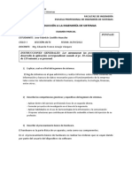 Ingeniería de Sistemas: Examen Parcial Introducción