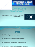 PROGRAMA DE HIGIENE Y MANIPULACION DE ALIMENTOS-Ministerio de Salud Pública y Asistencia Social