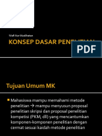 Konsep Dasar Penelitian