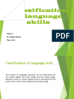 Classification of Language Skills