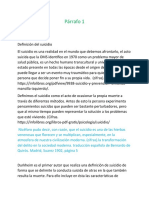 Planteamiento Del Problema Sobre El Suicidio en Los Adolescentes en Venezuela