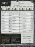 Deathwatch - Character Sheet Editable