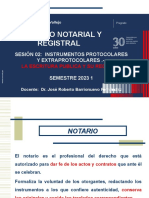 Derecho Notarial Y Registral: Sesión 02: Instrumentos Protocolares Y Extraprotocolares .-SEMESTRE 2023 1