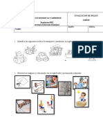 Evaluacion Ingles 1 Periodo