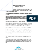 Rules of Report Writing Self Study Answers PDF