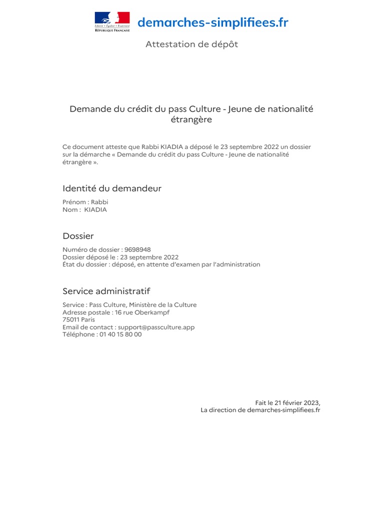 Attestation de depot pdf pdf