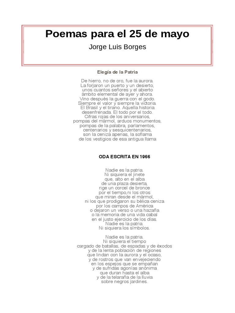 Poemas para el 25 de mayo | PDF | Derecho