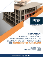 Temario - Estructuración y Pre-Dimensionamiento de Elementos Estructurales en Edificaciones de Concreto Armado