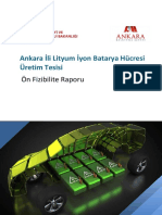 Ankara Ili Lityum Iyon Batarya Hucresi Uretim Tesisi On Fizibilite Raporu-2021 PDF