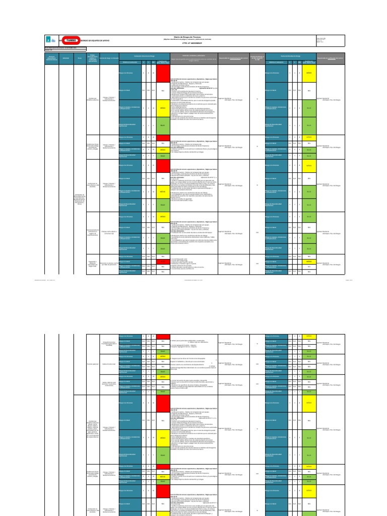Matriz de Riesgos y Controles Operativos | PDF