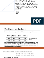 Solución óptima al problema de la dieta mínima