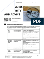 Modal Verbs 2 Necessity and Advice British English Teacher PDF