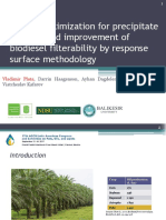 Process Optimization For Precipitate Removal and Improvement of Biodiesel Filterability by Response Surface Methodology