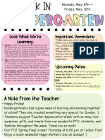 Kindergarten Newsletter 5-12-23