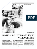 Note Sur L'Hydraulique Villageoise: Jean-Louis MILLO