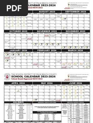 2023-24 Calendar | PDF | Academic Term | Academia