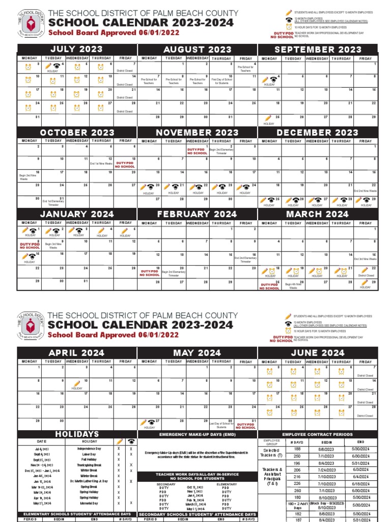 2023-24 calendar | pdf | academic term | academia