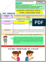 Experiencia de Aprendizaje 01 - Actividad 1 - 5to Grado - 2022 - Tutori PDF