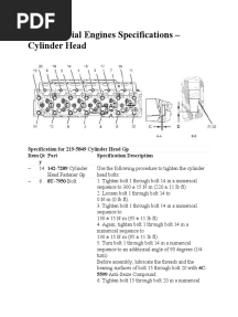 C7 Industrial Engines Specifications