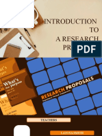 An Introduction to Research Proposals