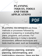 PLANNING TECHNIQUES AND TOOLS