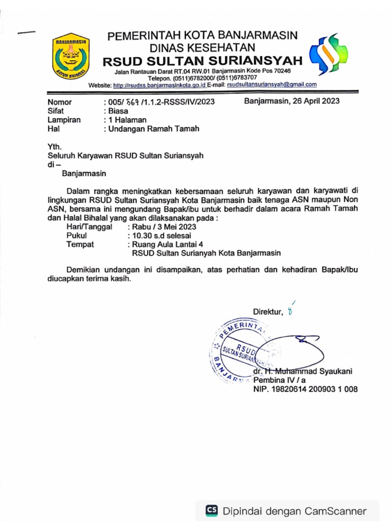 Undangan Ramah Tamah Karyawan | PDF