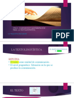 Textolingüística: estudio del texto como unidad comunicativa