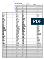 Regular and Irregular Verbs