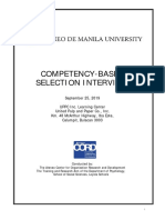 Competency Based Interview Skill