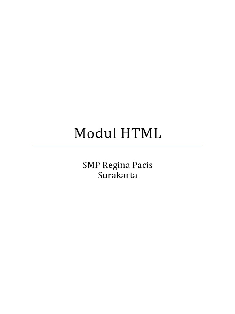 Panduan Dasar Membuat HTML | PDF | Karier & Perkembangan | Bisnis