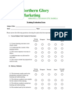 Training Evaluation Form