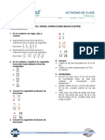 Taller Orden, Representación, Suma y Resta Fracciones